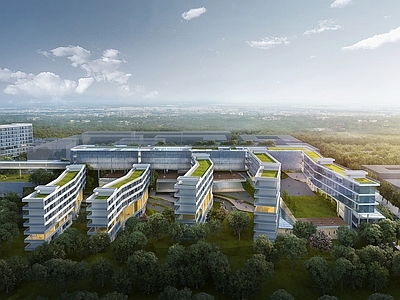 现代主义学校外观 现代中学