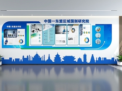 现代简约艺术展厅 现代企业文化墙