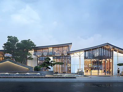 新中式售楼处建筑