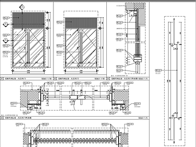 玻璃门节点 单元楼入户大门 玻璃门 双开玻璃门 大门节点 施工图