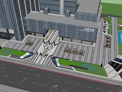 现代办公园区景观