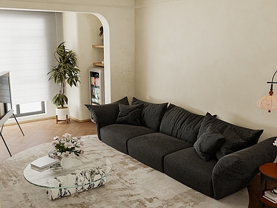 奶油风家居客厅