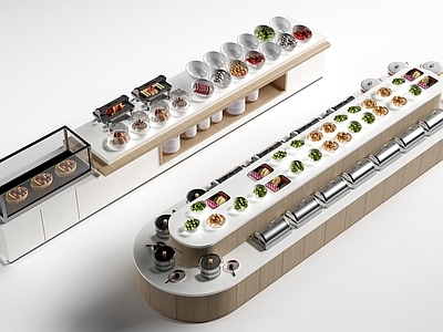 现代简约展示用品 现代自助餐台 餐吧台  餐厅取餐台 小料台