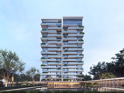 现代小高层住宅楼 西安 高端豪宅 第四代高层住宅 2023年