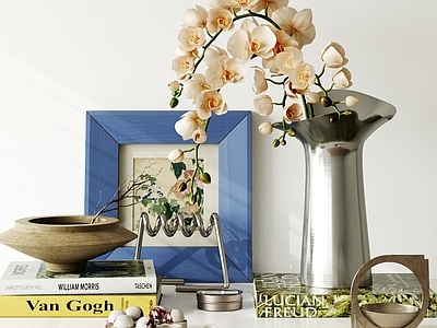 现代简约摆件组合 法式装饰摆件组合 花艺摆件 中古饰品摆件 书籍 桌面摆件