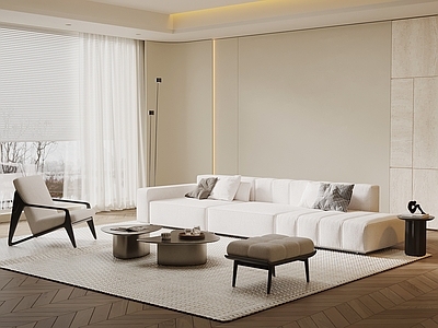 奶油风家居客厅