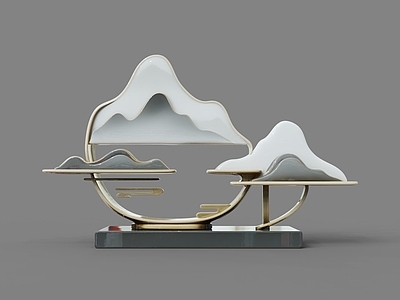 新中式其他摆件 中式摆件 酒店摆件 轻奢摆件 山水摆件