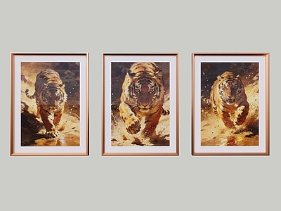 现代简约挂画组合 现代油画 挂画 油画 装饰画