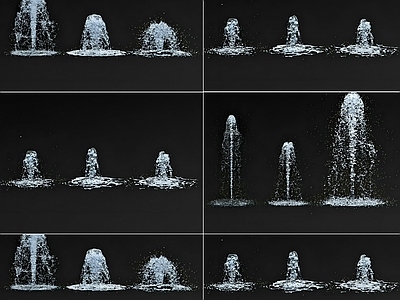 极简主义跌水 广场喷泉水柱 水花水滴水景 喷泉 水幕帘 水花叠水跌水