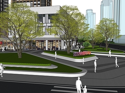 现代简约商业综合体景观 商业景观 商业建筑 商业综合体