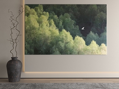 新中式家居客厅 挂画