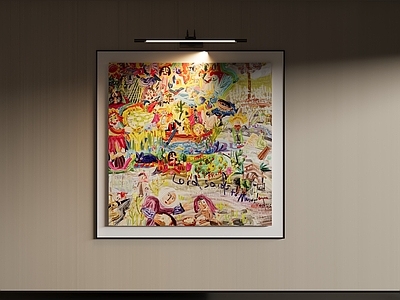 稚拙艺术儿童挂画 挂画