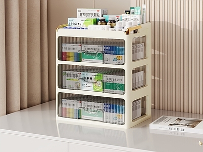 奶油风其他生活用品 药盒 药品 储物盒 化妆品盒