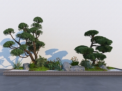 新中式景观其他景观小品 现代植物组合  花坛植物堆