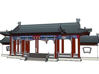 新中式古建筑 景观凉亭