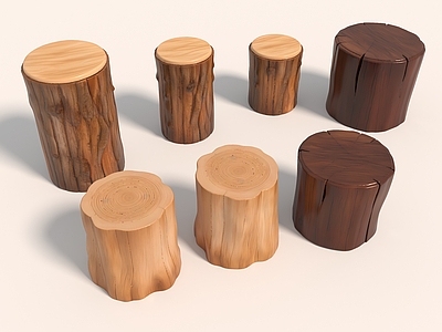 原木风其他凳子 树墩坐凳 自然树墩 景观坐凳 生态坐凳 树墩