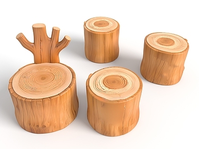 原木风儿童椅 树墩坐凳 儿童座椅 自然树墩 树墩 景观坐凳