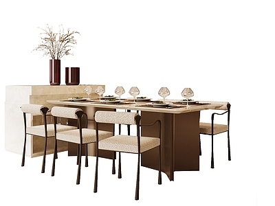 现代简约餐桌椅 现代轻奢餐桌椅 老钱复古餐桌椅 餐桌椅组合