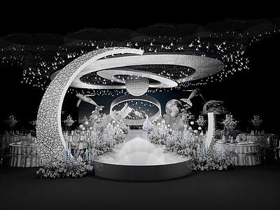 现代极简宴会厅 宴会厅