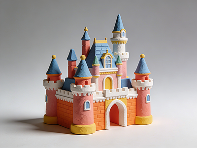 童话风雕塑摆件 城堡 房子 童话 摆件 雕塑