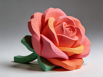 现代雕塑摆件 花朵 雕塑 美陈 摆件 泡雕