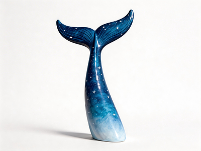 现代简约雕塑摆件 鲸鱼潮玩艺术雕塑 玩偶手办摆件 商业空间摆件