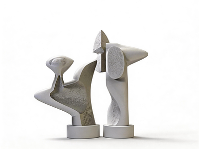 极简主义雕塑风格雕塑摆件 抽象艺术雕塑 现代艺术陈设 商业空间摆件 文化艺术摆件
