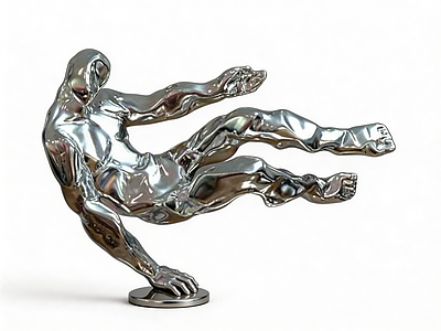 极简主义雕塑摆件 人体抽象艺术雕塑 现代艺术陈设 商业空间摆件