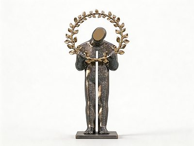 极简主义雕塑摆件 人体抽象艺术雕塑 现代艺术陈设 商业空间摆件