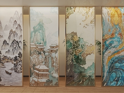 新中式玻璃隔断