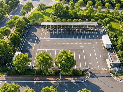 现代简约停车场