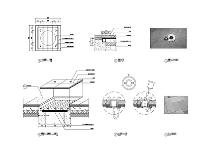 给排水节点详图 硬质装饰井盖详图 施工图