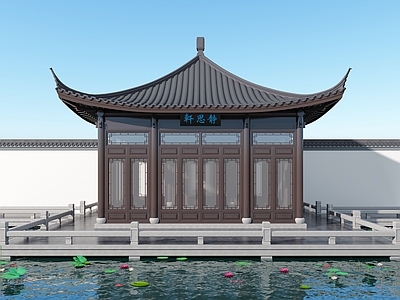 新中式亭子 四角亭 凉亭 水榭 苏式建筑 古建