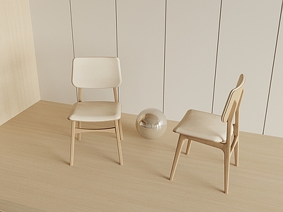 原木奶油风餐椅 北欧单椅 北欧餐椅