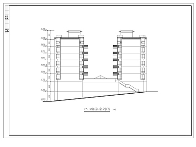 现代住宅楼建筑 住宅楼建筑 施工图