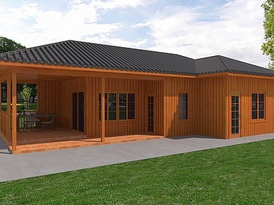 新中式木屋 木屋  现代木屋 新中式木屋  户外木屋 休闲木屋