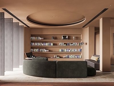 中古风横厅 侘寂中古风客厅 中古风客餐厅茶室 侘寂风客厅餐厅 侘寂中古风住宅 别墅平层客餐厅