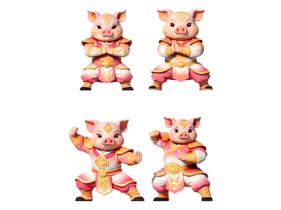 新中式虚拟人物 道家仙猪