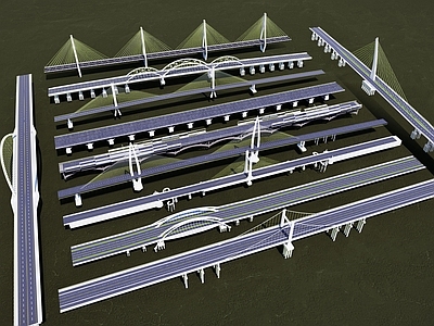 现代大桥 跨海大桥市政桥梁 景观桥跨江大桥 悬索桥公路桥 拉索桥吊桥 铁索桥锁链桥