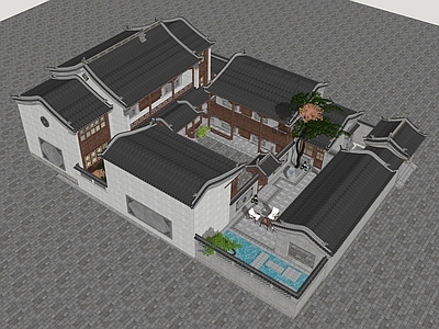 新中式四合院 古建四合院 四合院民居 晋派民居 山西民居大院 山西四合院