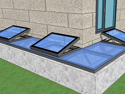 现代极简天窗 采光井上悬天窗 电动智能天窗