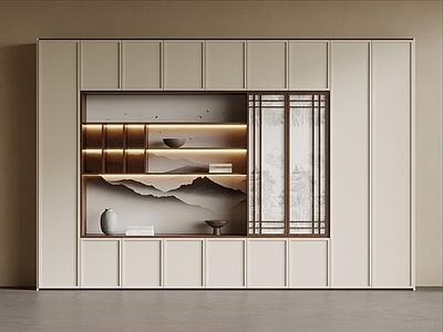 新中式储物柜 书柜