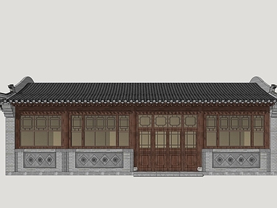 中式古建筑 老北京民居 传统民居建筑 仿古民居 商业民居建筑