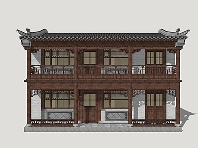 新中式古建筑 民居古建筑 传统民居建筑 北方民居建筑 古建商业街