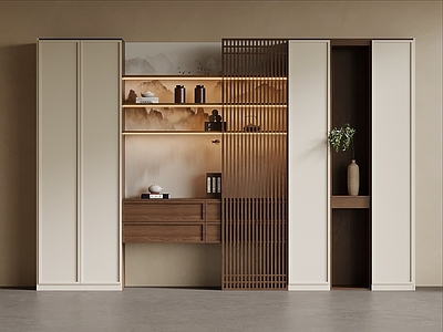 新中式储物柜 书柜