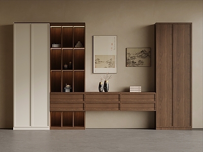 新中式储物柜 书柜