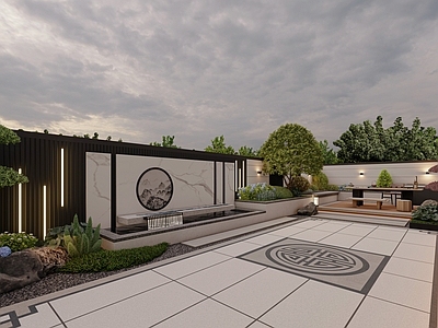 新中式别墅庭院