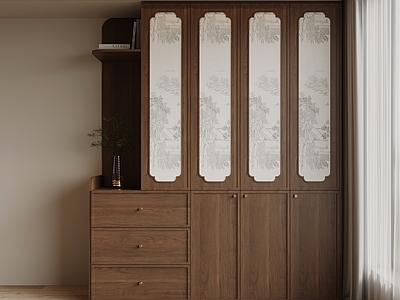 新中式储物柜 衣柜