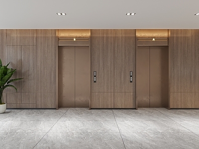现代简约电梯间
