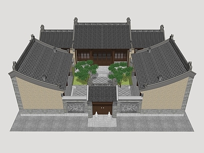 中式四合院 山西四合院 民居四合院 晋派民居建筑 四合院民居